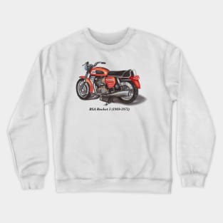 Drawing of Retro Classic Motorcycle BSA Rocket 3 Crewneck Sweatshirt